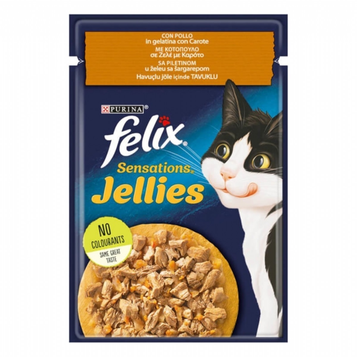 Felix Sensation Tavuklu ve Havuçlu Yaş Kedi Maması 85 Gr