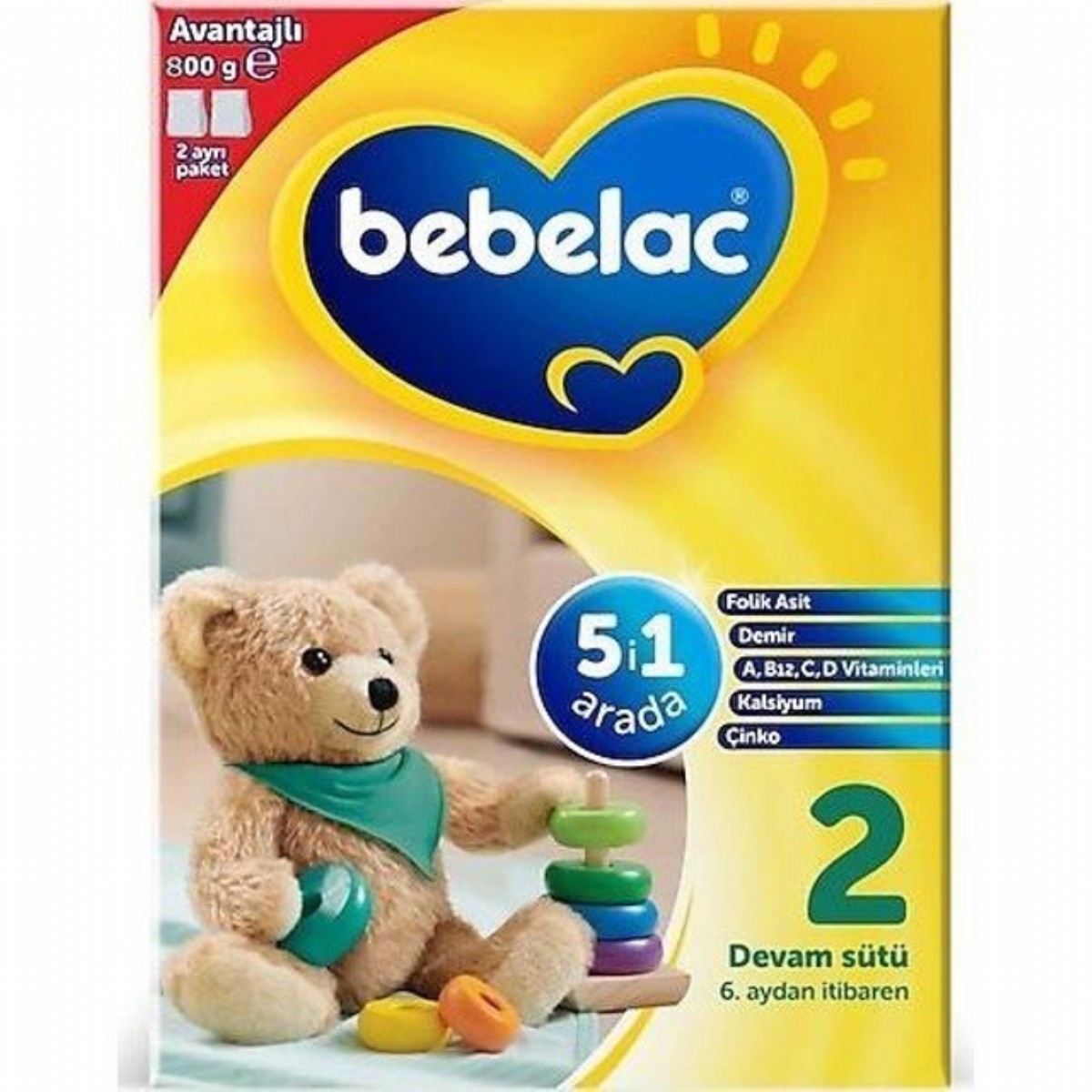 Bebelac Bebek Devam Sütü 2 Numara 800 Gr