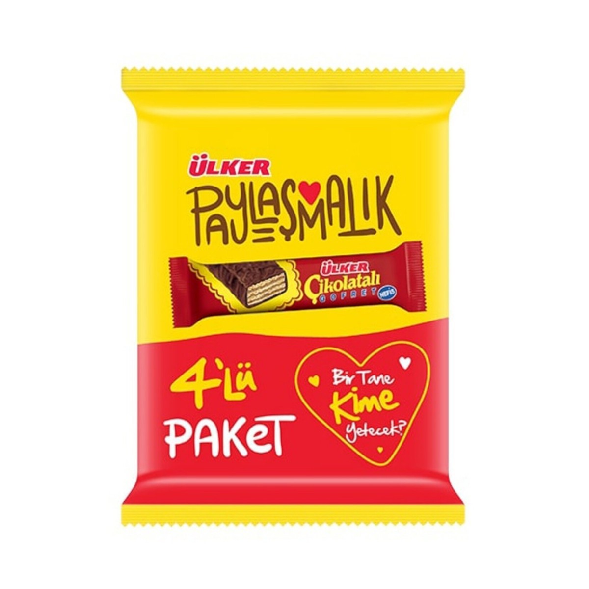 Ülker Çikolatalı Gofret 4'lü Paket 144 Gr