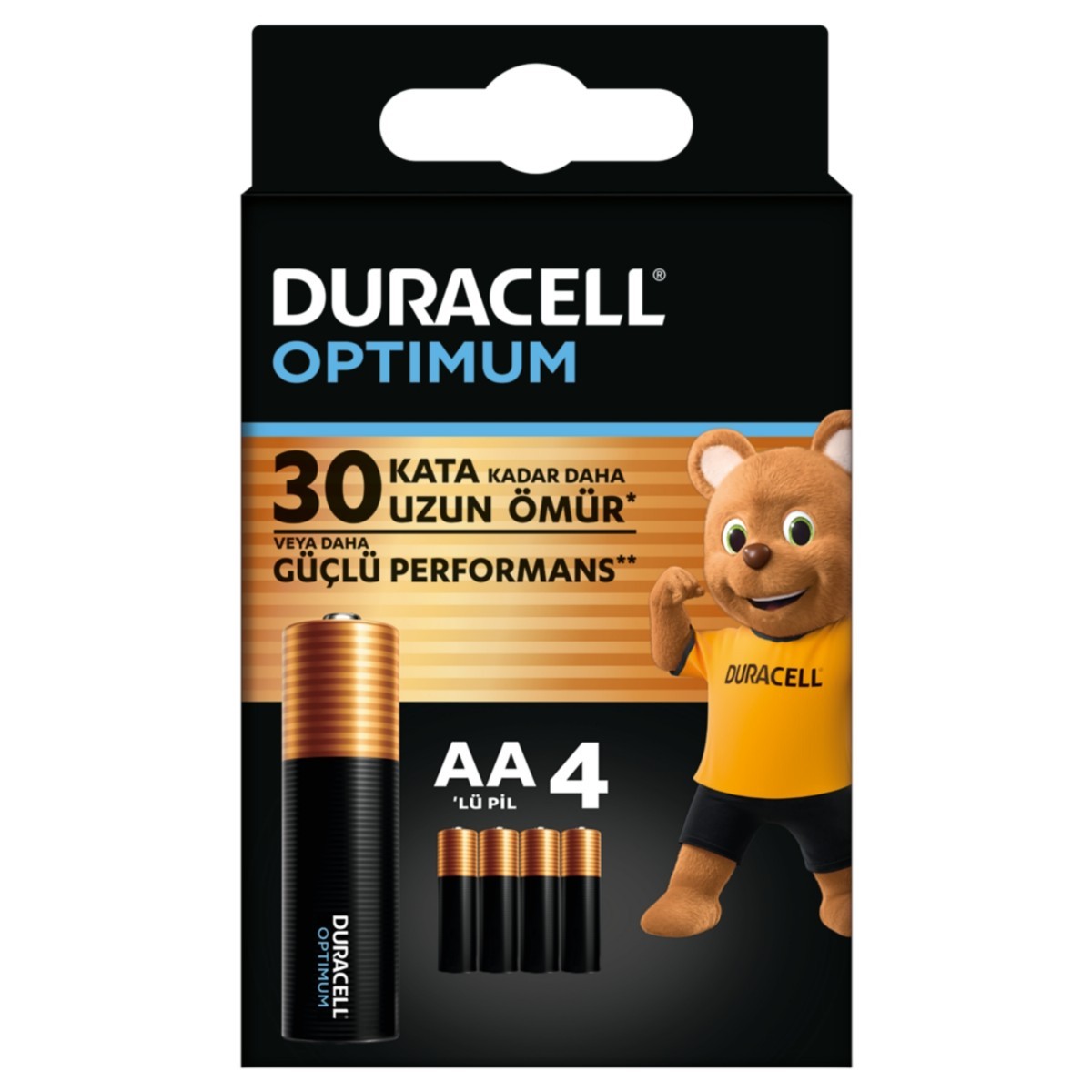 Duracell Optimum AA Alkalin Kalem Pil, 1,5V 4'lü