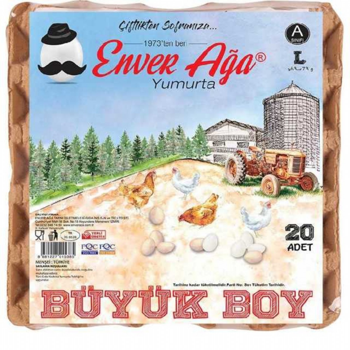 Enverağa L Boy Yumurta 20'li
