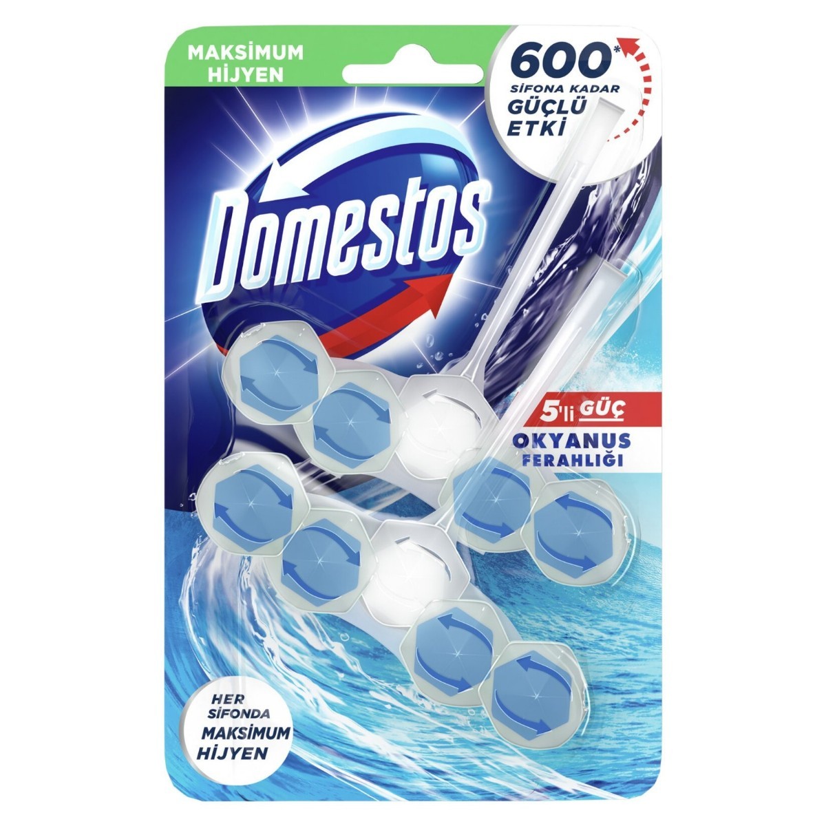 DOMESTOS WC BLOK 5Lİ GÜÇ 2 Lİ OKYANUS 100GR