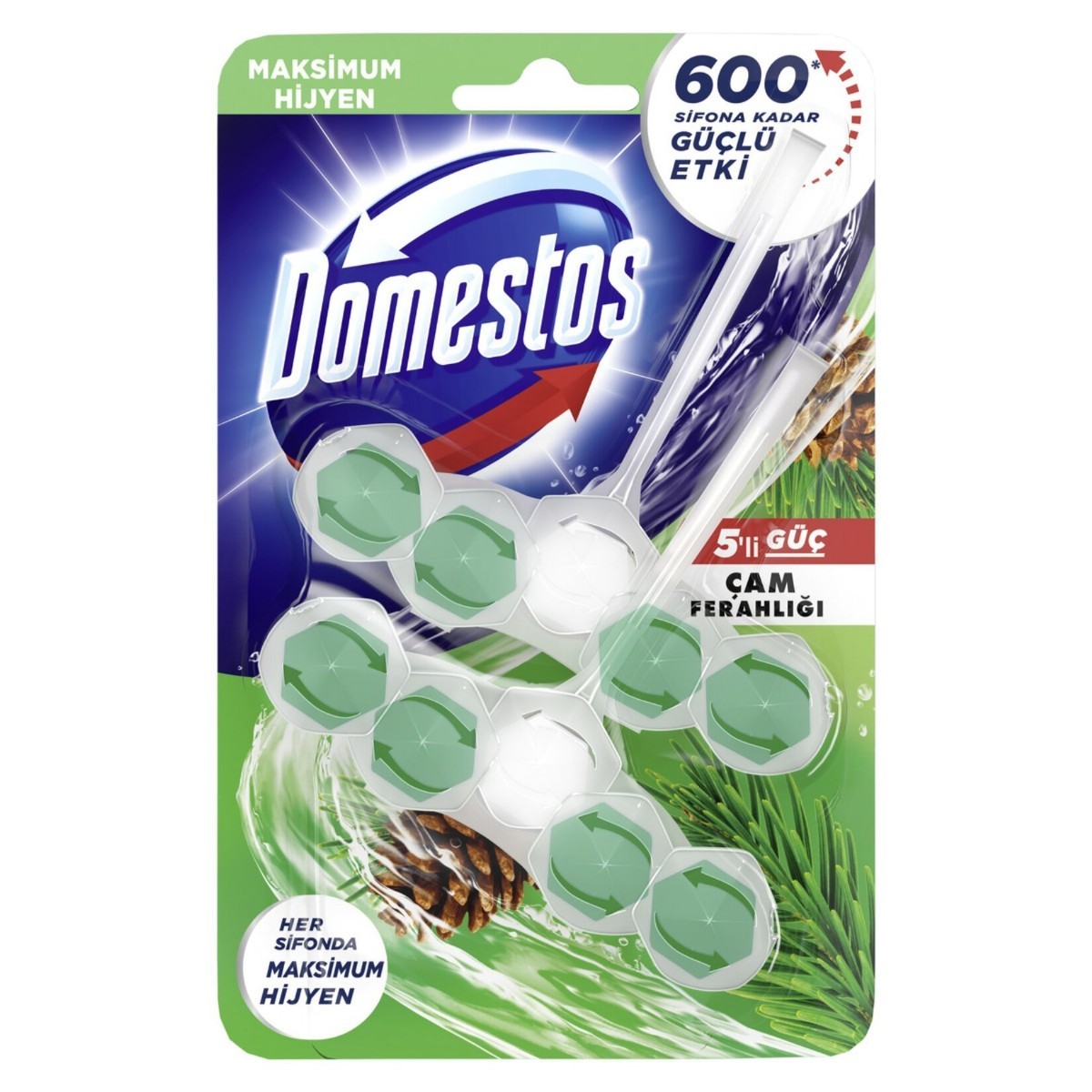DOMESTOS WC BLOK 5Lİ GÜÇ 2 Lİ ÇAM 100GR
