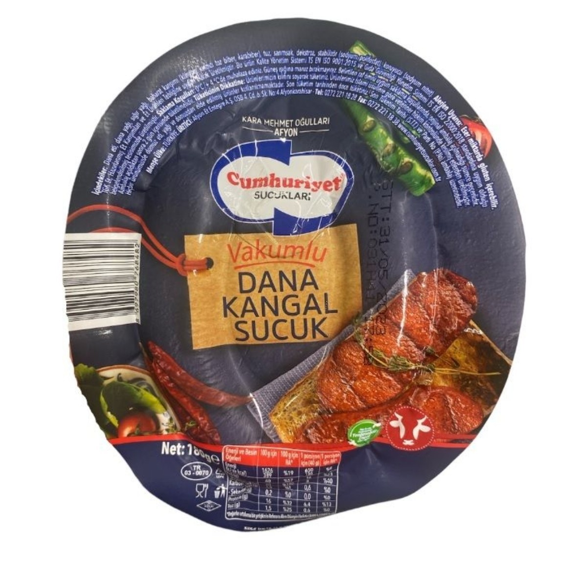 Cumhuriyet Dana Kangal Sucuk 180 Gr