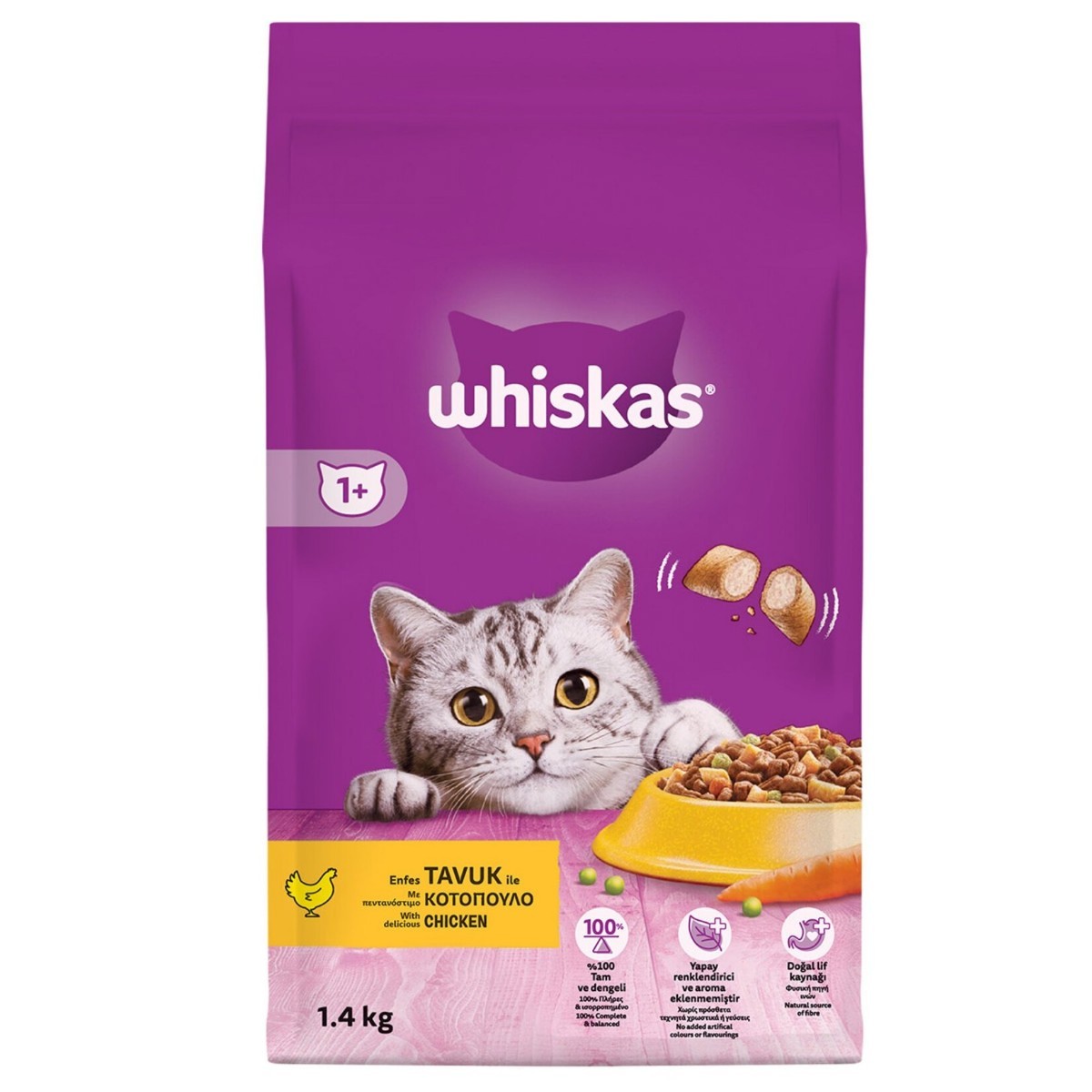 Whiskas Tavuklu Kuru Kedi Maması 1.4 Kg