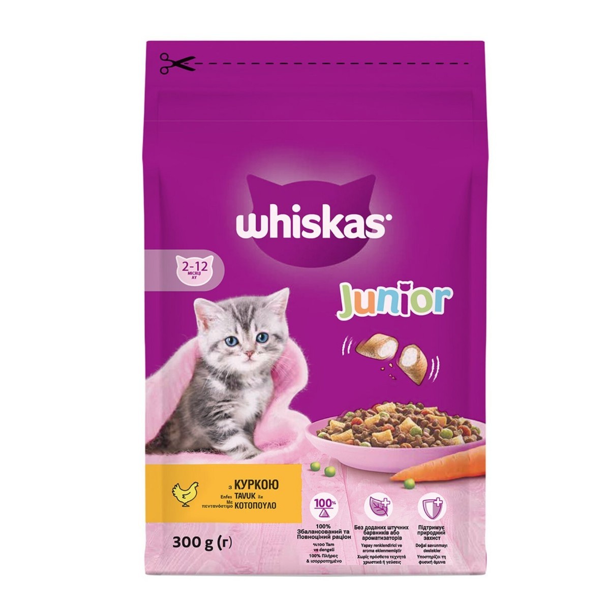 Whiskas Yavru Tavuklu Kuru Mama 300 Gr