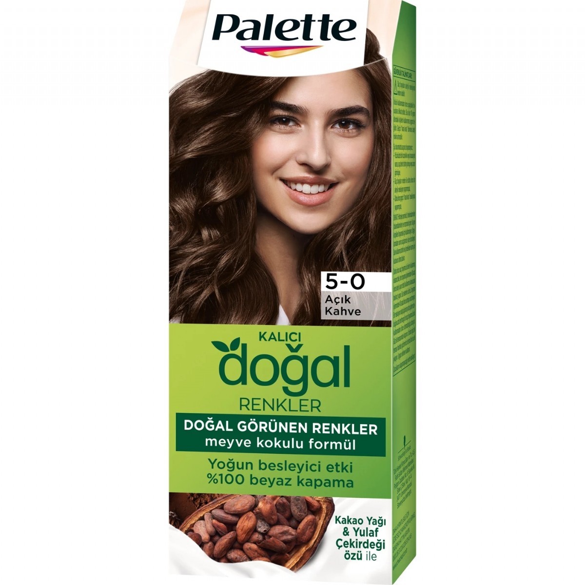 Palette Kalıcı Doğal Renkler Saç Boyası 5-0 Açık Kahve