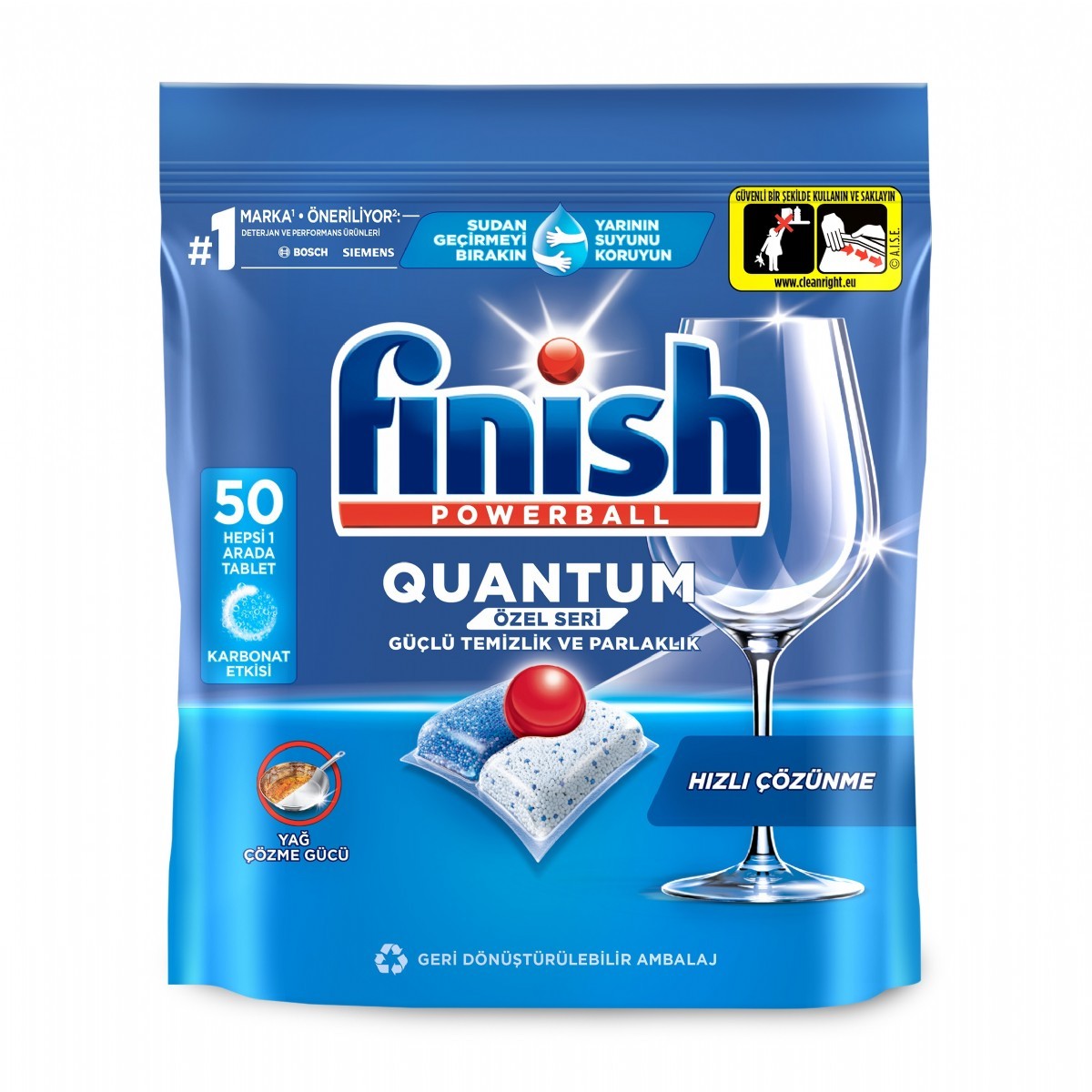 Finish Quantum Bulaşık Makinesi Deterjanı Tableti 50 Li