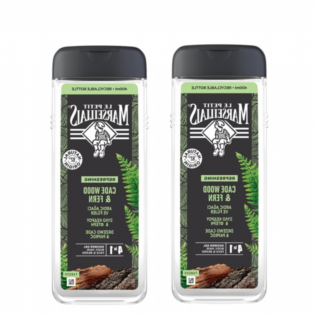 Le Petit Marseillais Men Ardıç Ağacı ve Füjer Duş Jeli 400 Ml + 400 Ml