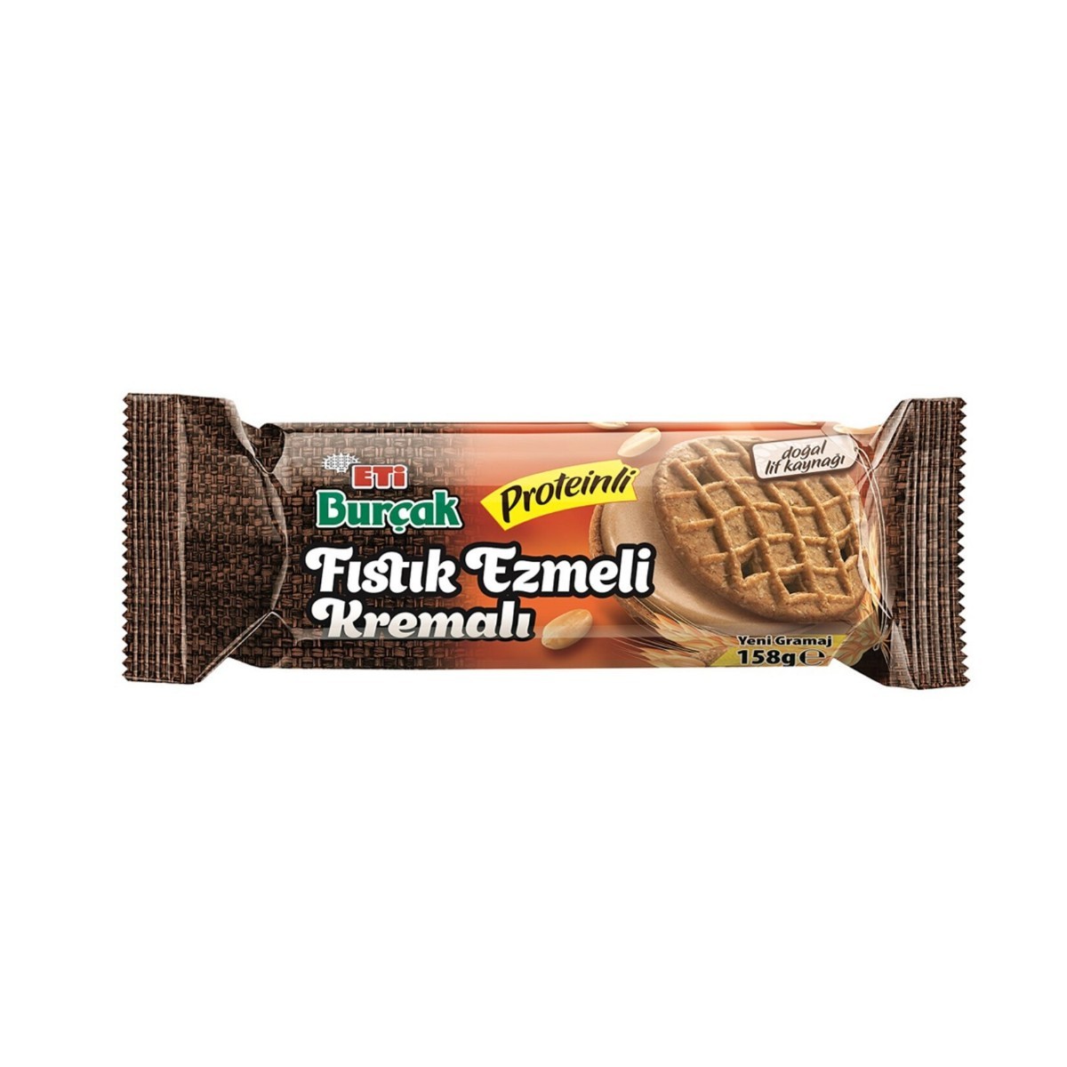 Eti Burçak Fıstık Ezmeli Proteinli Bisküvi 158 Gr
