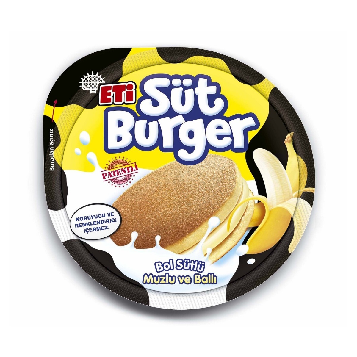 Eti Süt Burger Sütlü Muzlu Krema Dolgulu Ballı Kek 35 Gr
