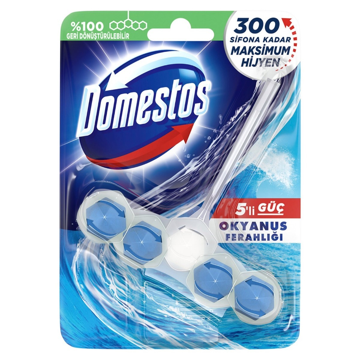 Domestos Okyanus Ferahlığı 5'li Güç Wc Blok 55 Gr