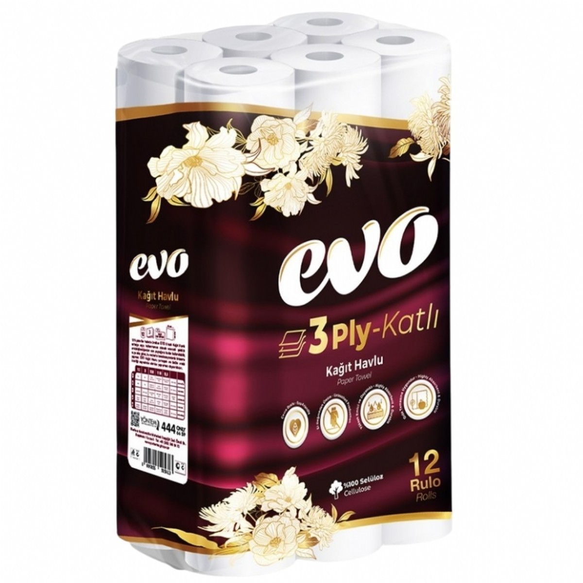 Evo 3 Katlı Havlu Kağıt 12 Li