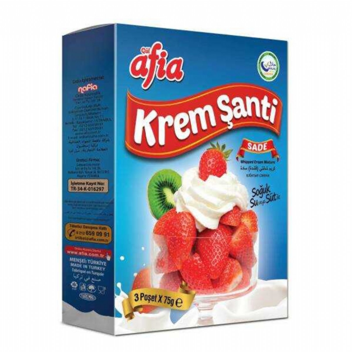 Afia Sade Krem Şanti 3x75 Gr