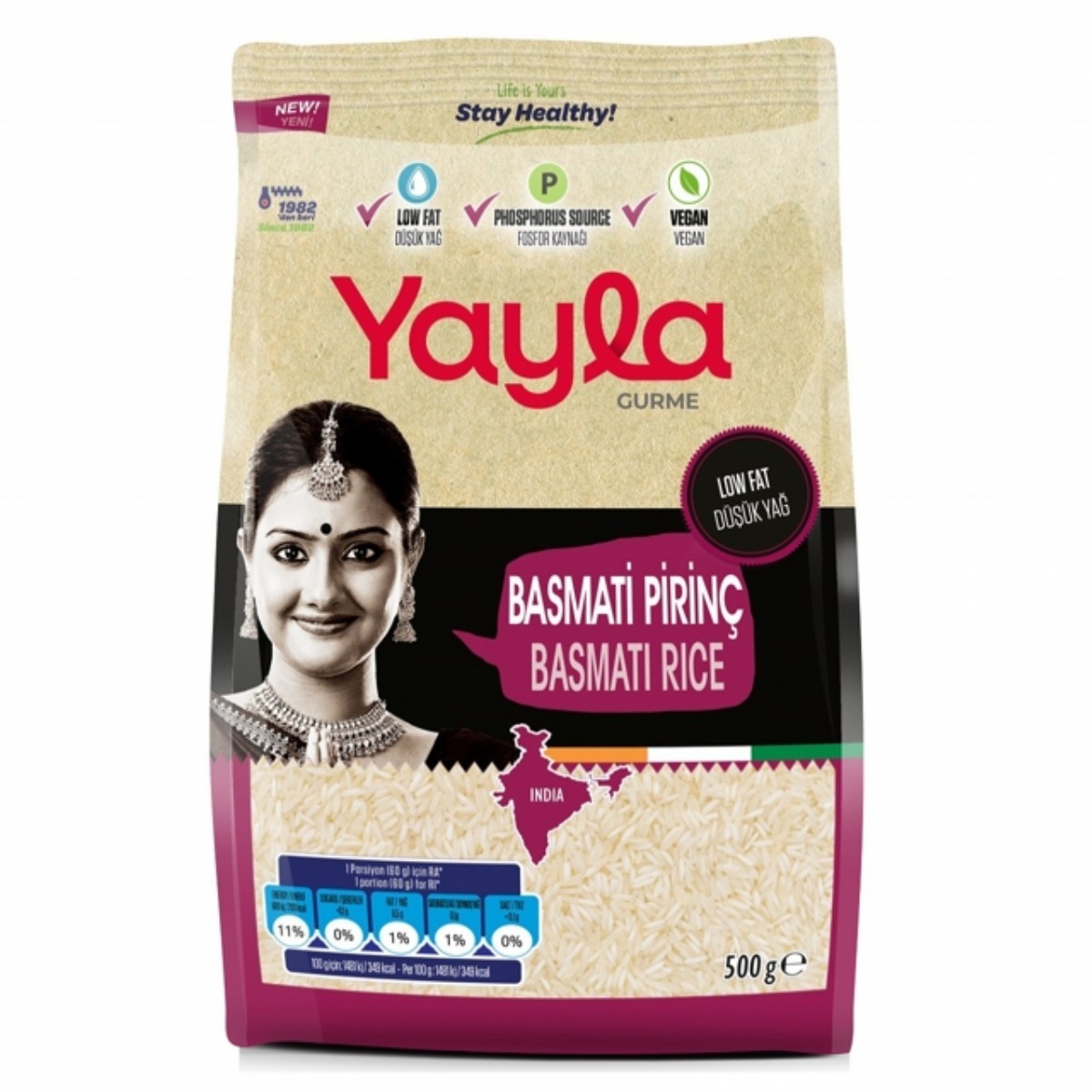 Yayla Bakliyat Basmati Pirinç 500 Gr
