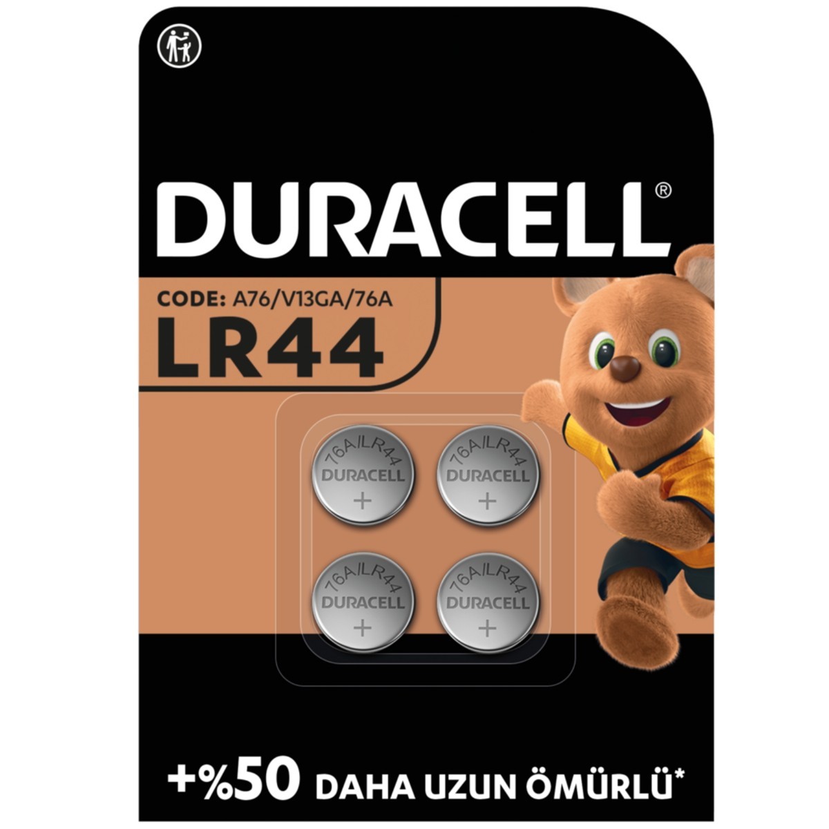 Duracell Özel LR44 Alkalin Düğme Pil 1,5V 4'lü Paket