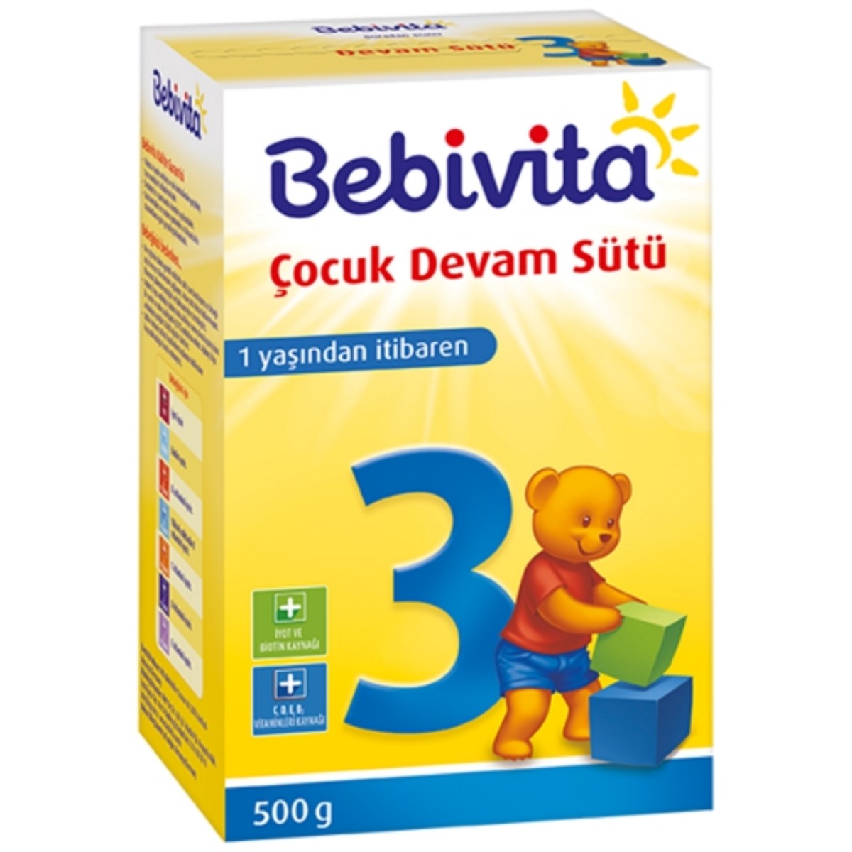 Bebivita 3 Numara 1+ Yaş Çocuk Devam Sütü 500 Gr