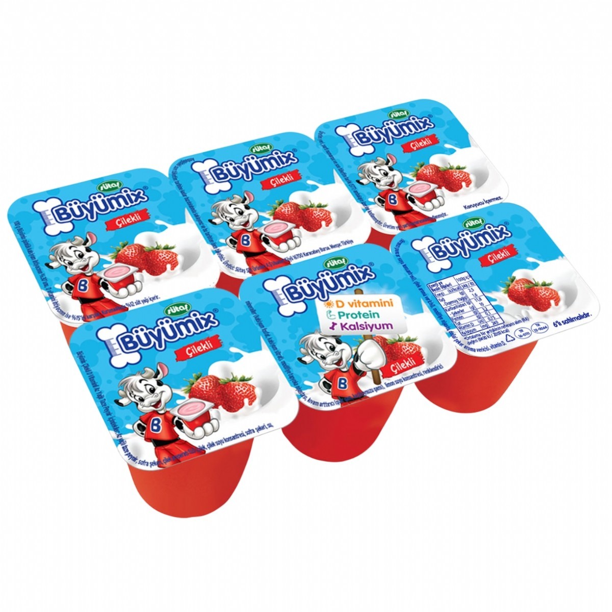 Sütaş Çilekli Büyümix 6x40 Gr