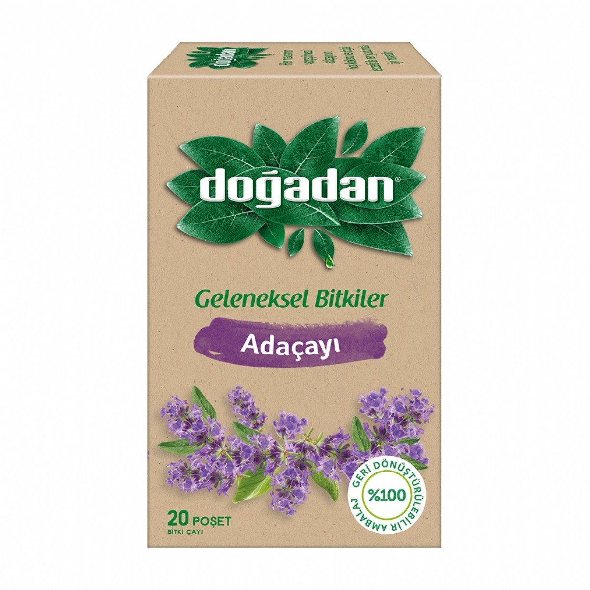 Doğadan Adaçayı Bardak Poşet Bitki Çayı 20'Li