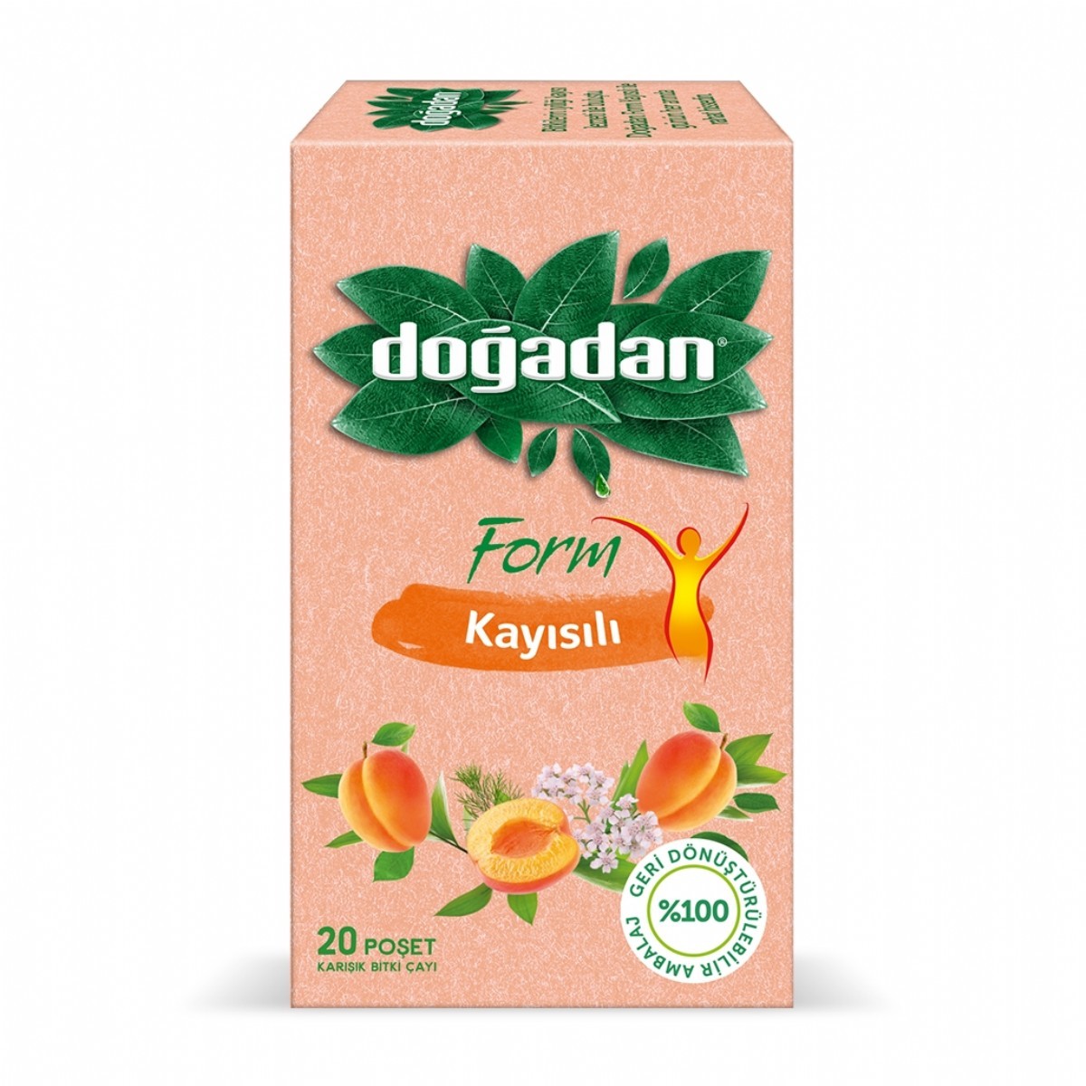 Doğadan Form Kayısılı Bardak Poşet Karışık Bitki Çayı 20'li