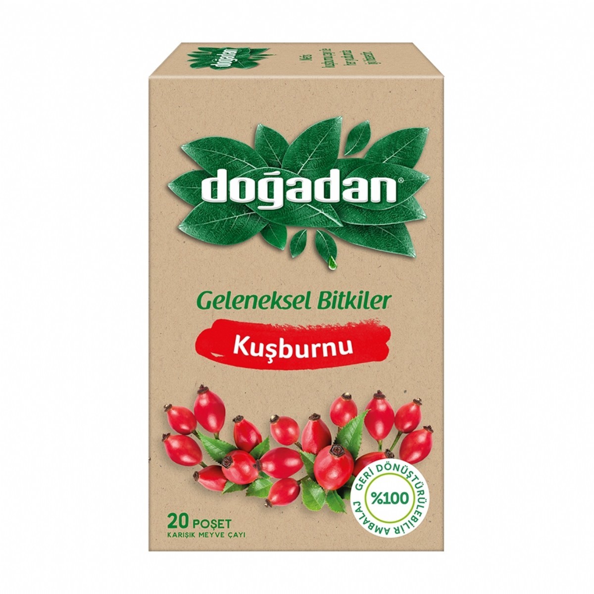 Doğadan Kuşburnu Bardak Poşet Meyve Çayı 20'Li