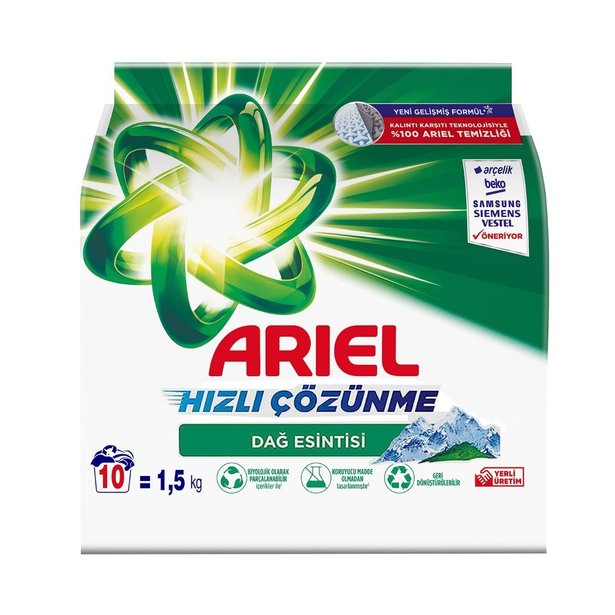Ariel Dağ Esintisi Toz Çamaşır Deterjanı 1,5 Kg