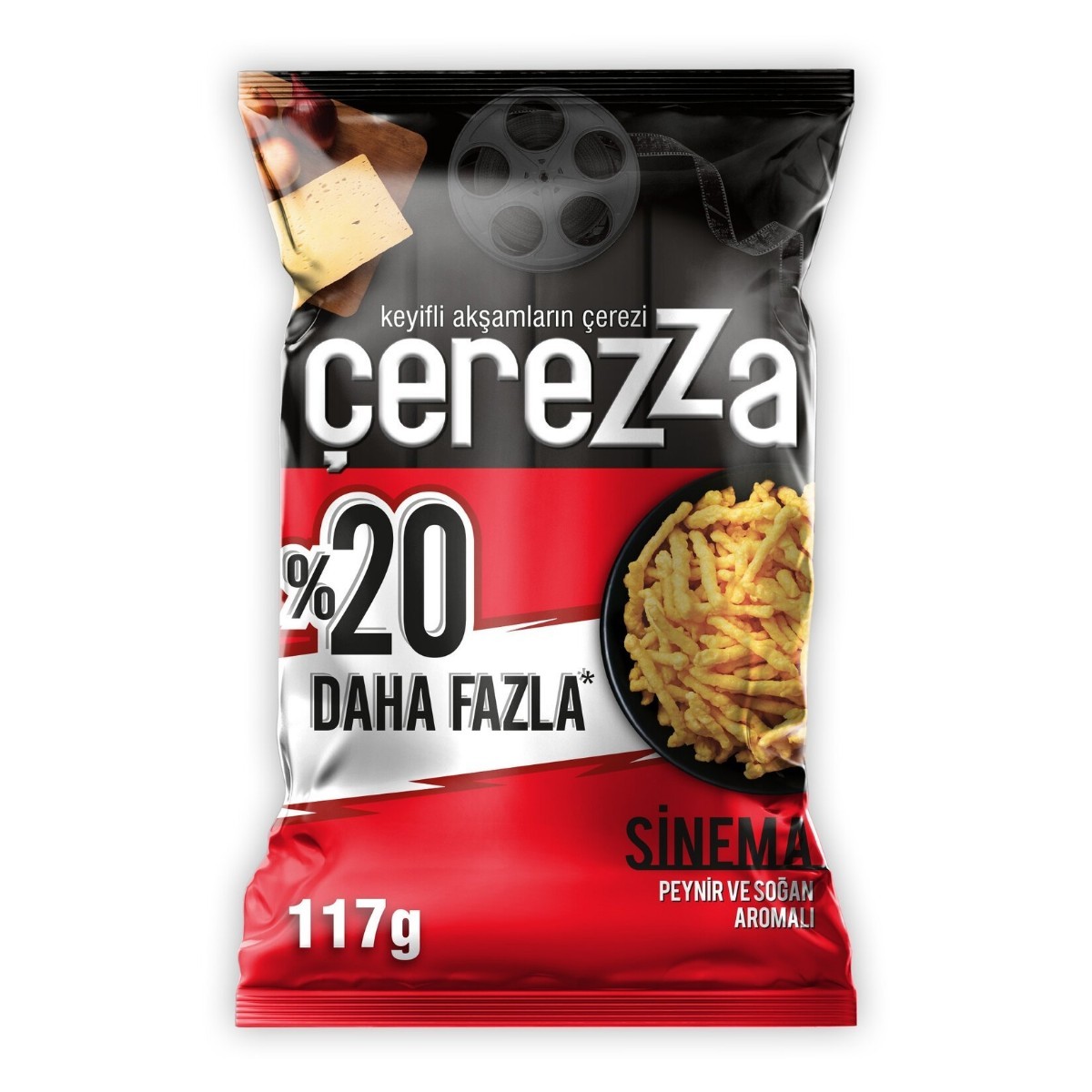 Çerezza Sinema Peynir Soğan Aromalı Mısır Çerezi Süper Boy 117 Gr