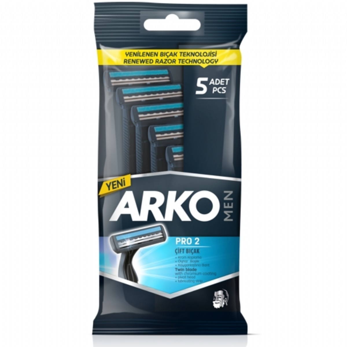 Arko Men T2 Pro Tıraş Bıçağı 5'li