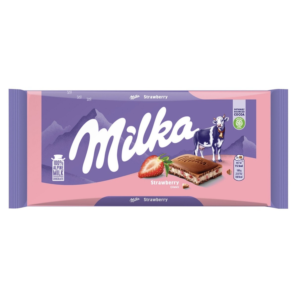 Milka Çilekli Yoğurtlu Çikolata 100 Gr