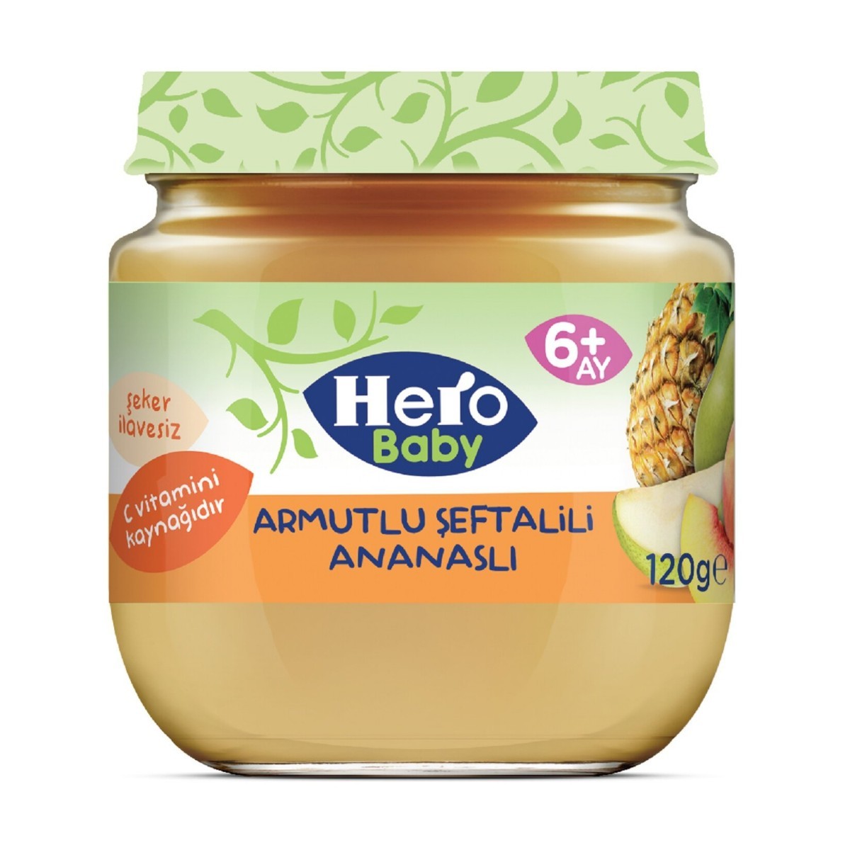 Hero Baby Armut Ananas Şeftali Kavanoz Mama 120 Ge