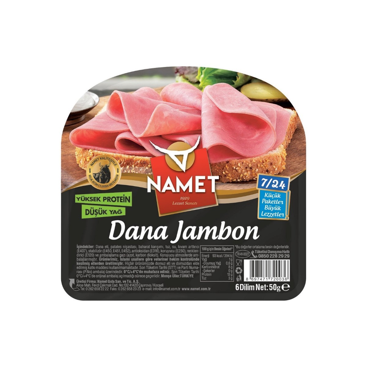 Namet Dana Jambon 7/24 50 Gr