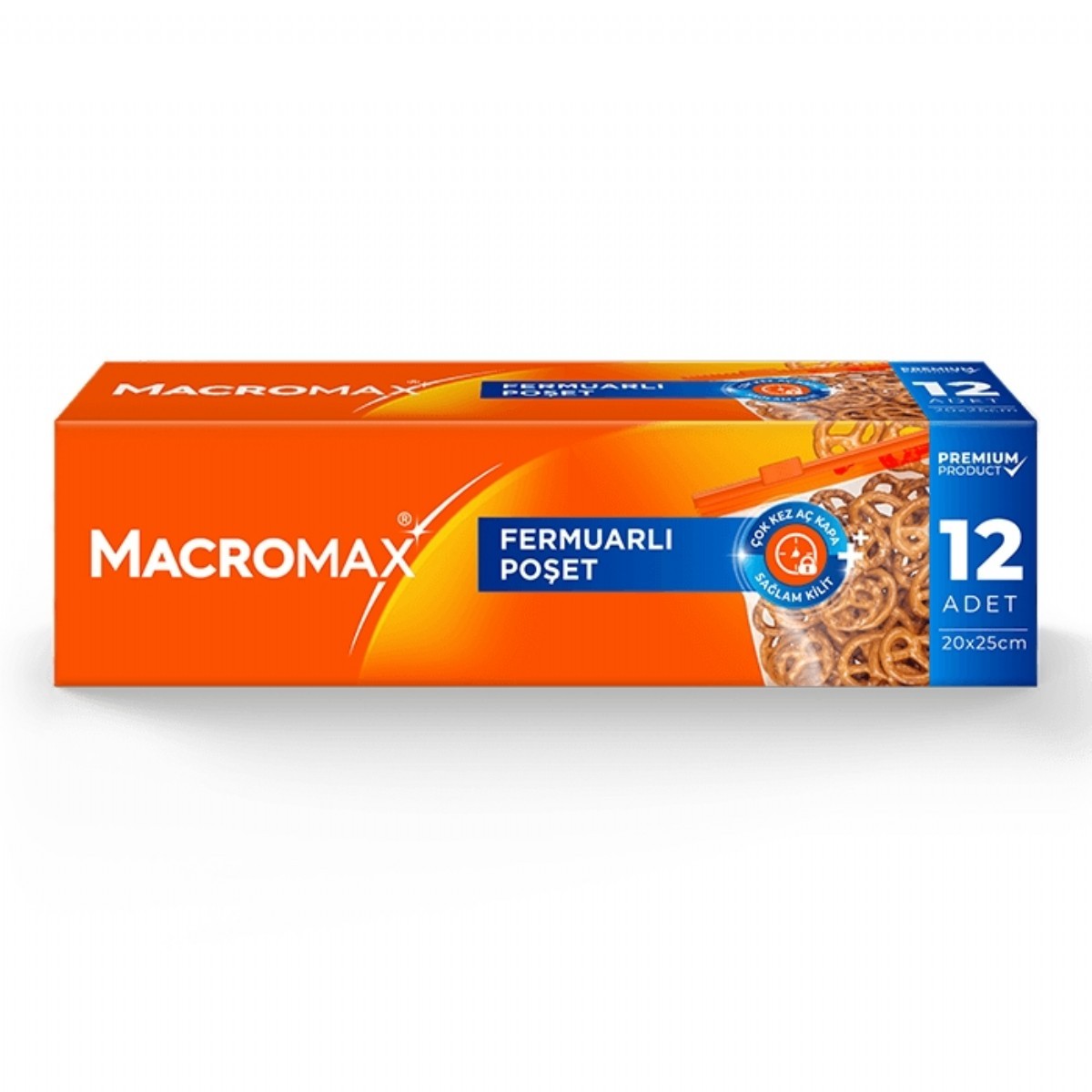 Macromax Fermuarlı Poşet 12'li