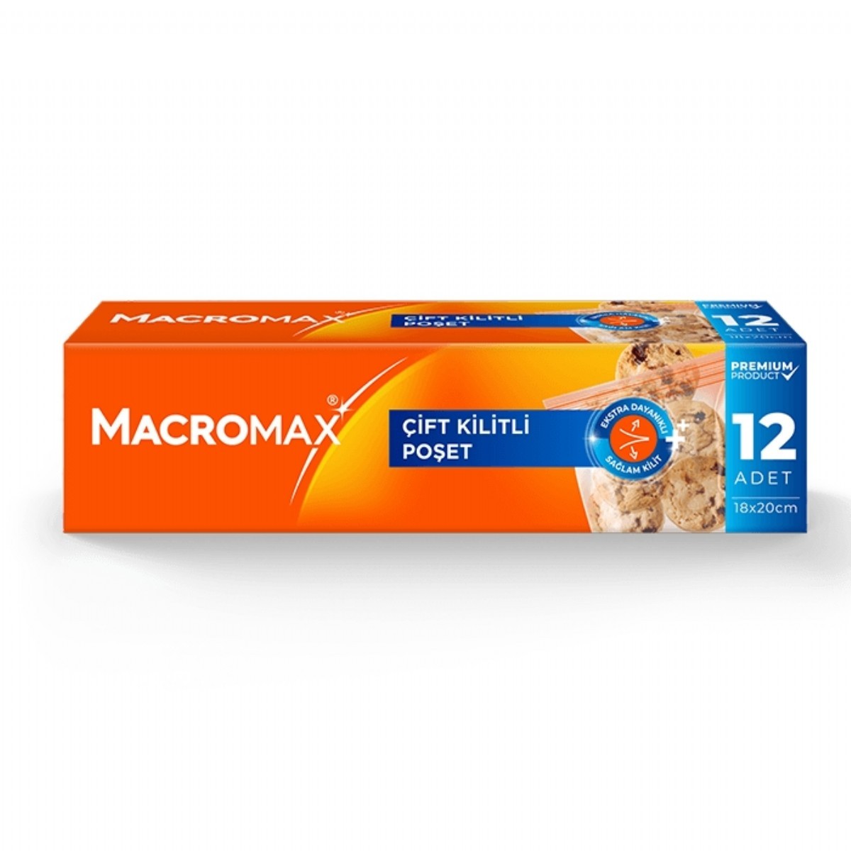 Macromax Çift Kilitli Poşet 12'li