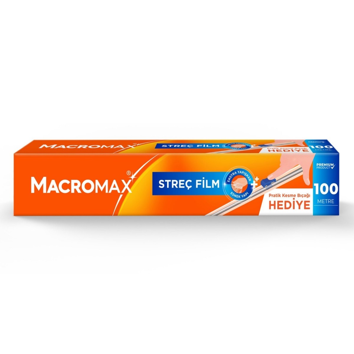Macromax Streç Film 100 Mt Kesme Bıçağı Hediyeli