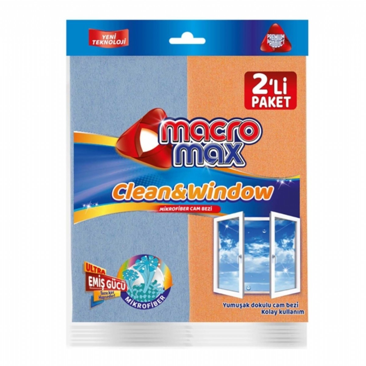 Macromax Mikrofiber Cam Bezi 2'li