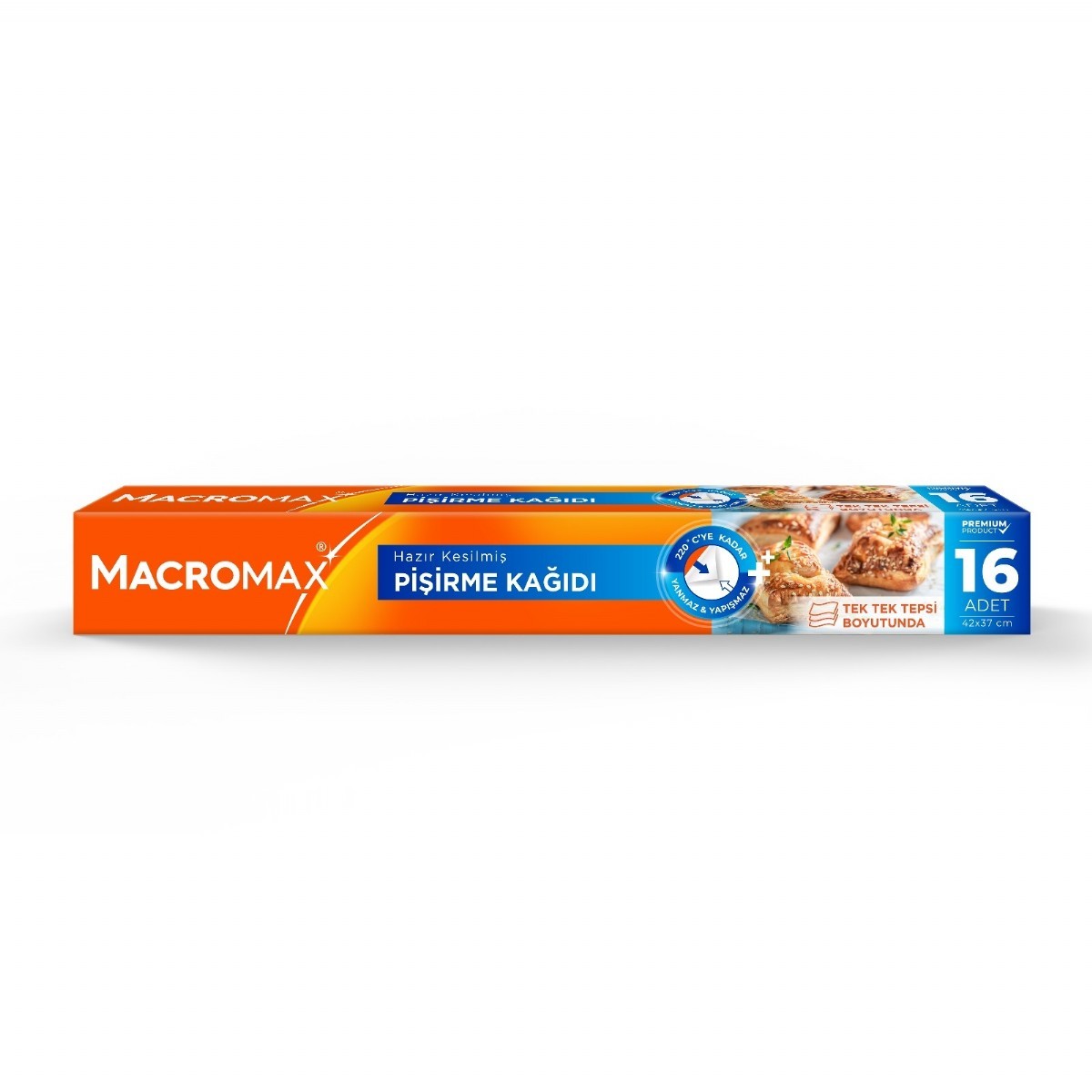 Macromax Hazır Kesilmiş Yağlı Pişirme Kağıdı 16 Adet