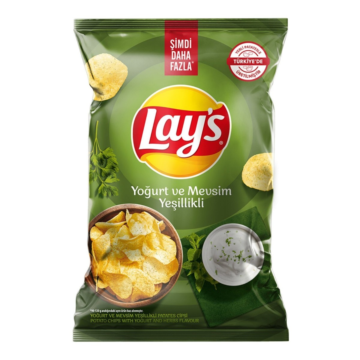Lay's Yoğurt Mevsim Yeşillikleri Patates Cipsi Süper Boy 125 Gr