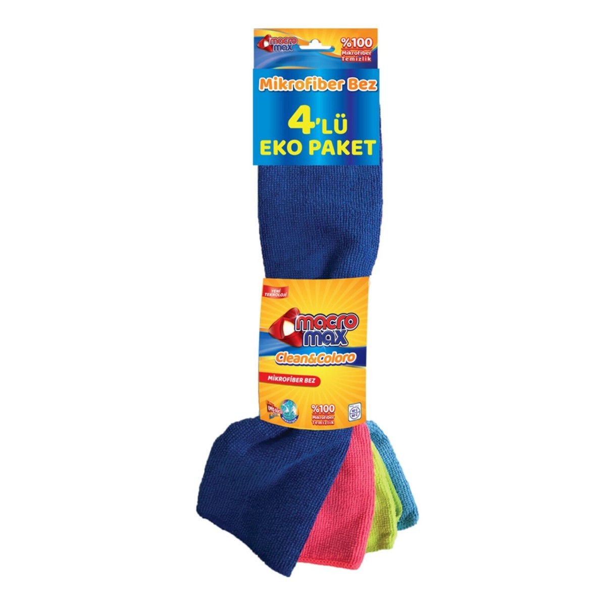 Macromax Eko Mikrofiber Bez 4Lü
