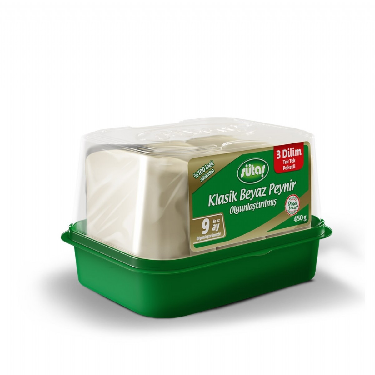 Sütaş Klasik Beyaz Peynir 3 Dilim 450 Gr