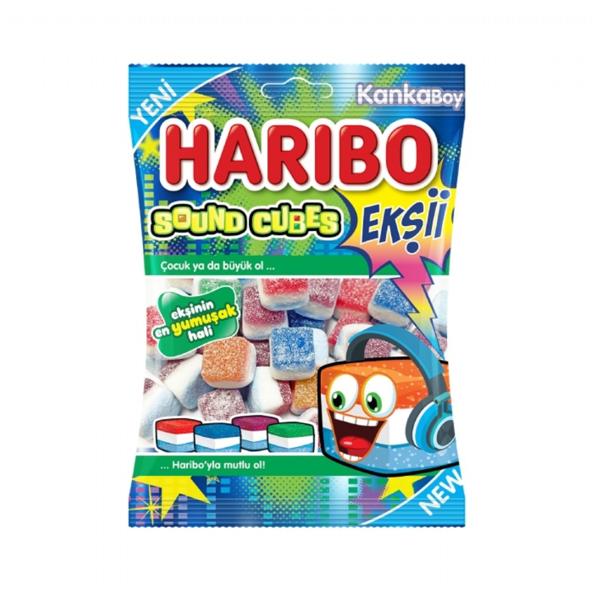 Haribo Ekşi Sound Cubes 70 Gr