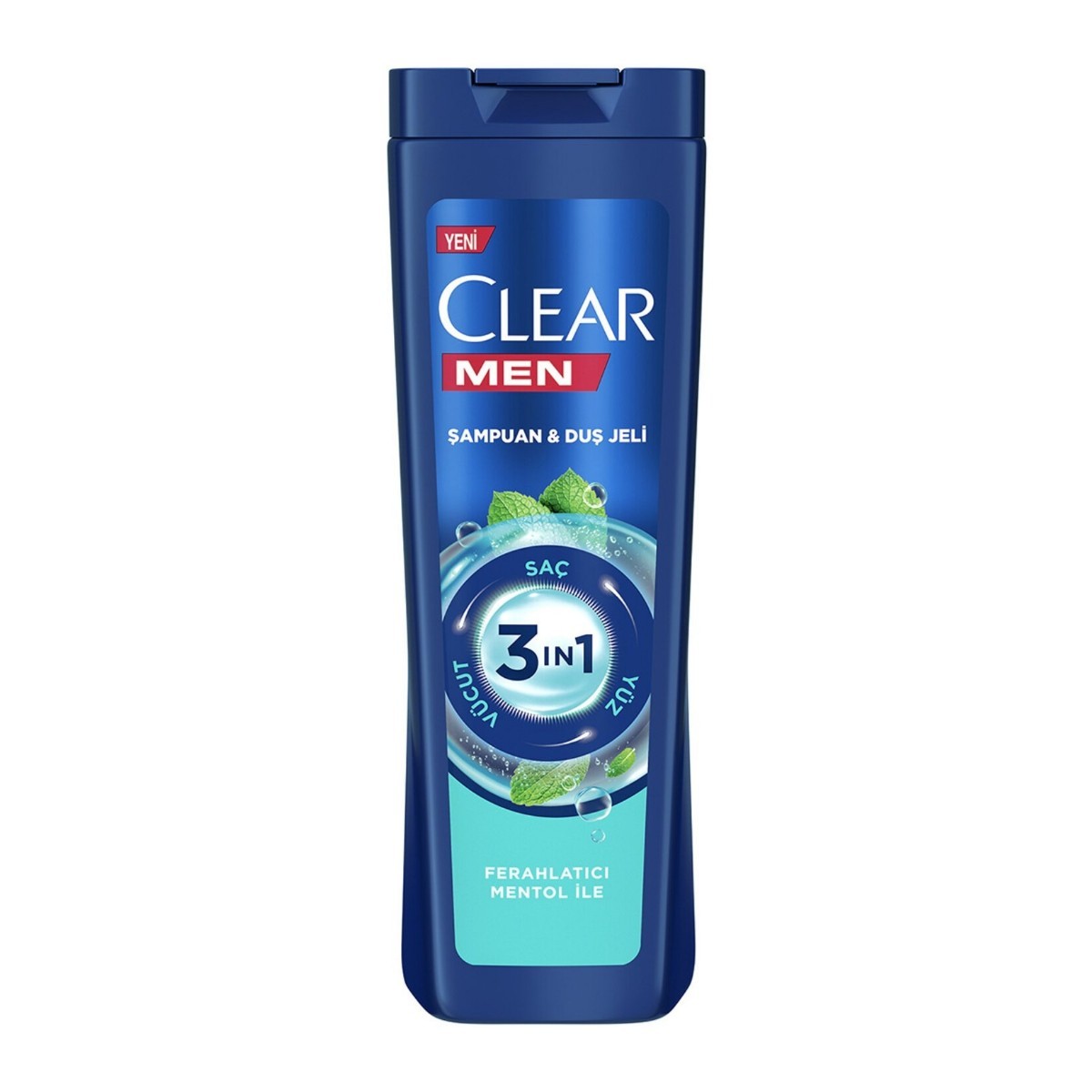 Clear Men Ferahlatıcı Mentol ile 3 ü 1 Arada Şampuan & Duş Jeli 350 Ml
