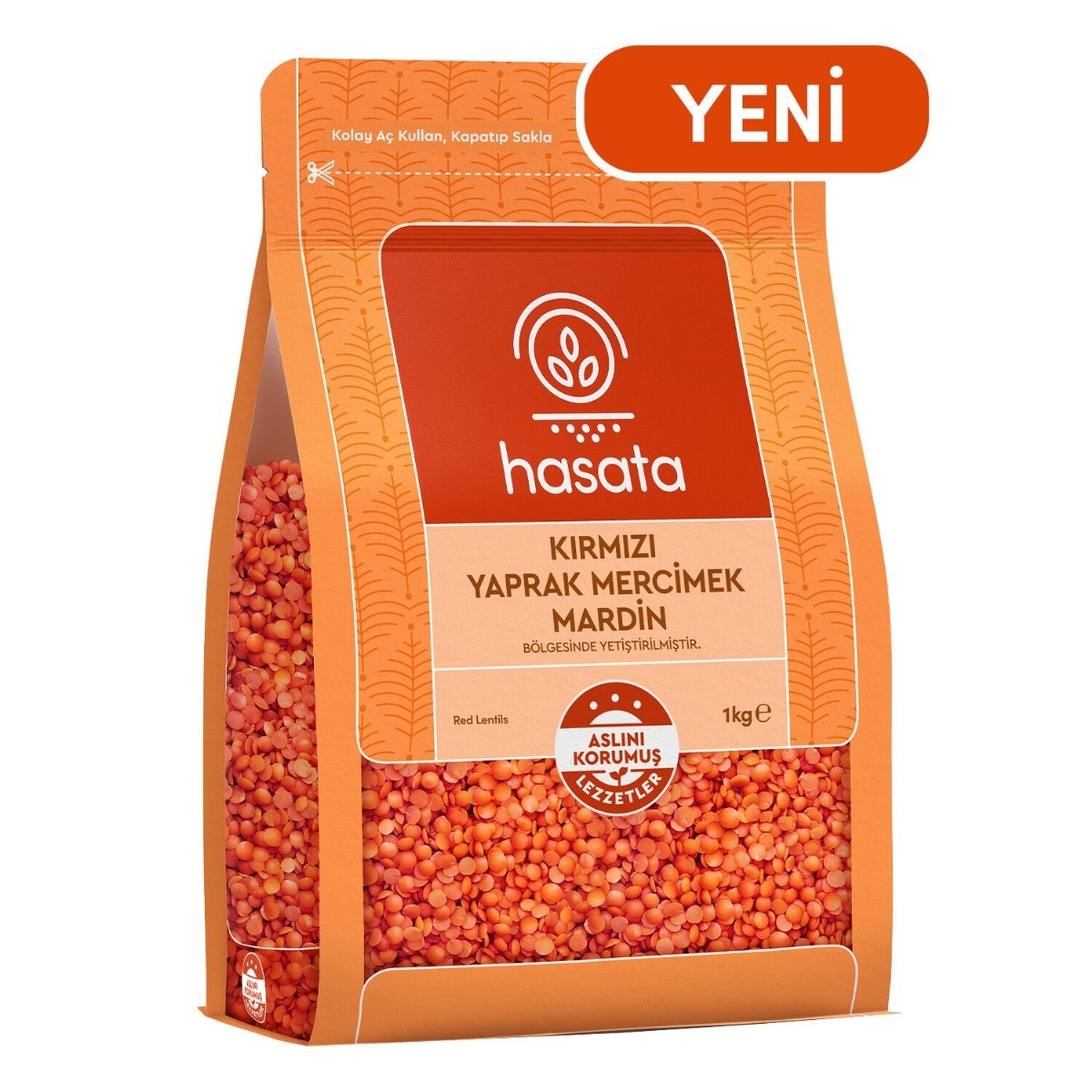 Hasata Mardin Kırmızı Yaprak Mercimek 1 Kg