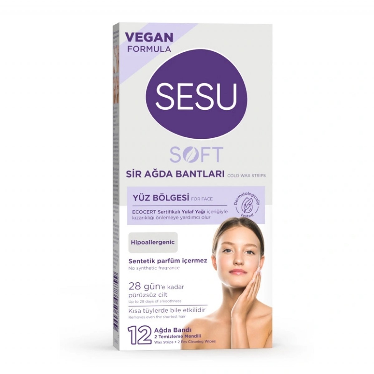 Sesu Soft Yüz Ağda Bandı 12 Li