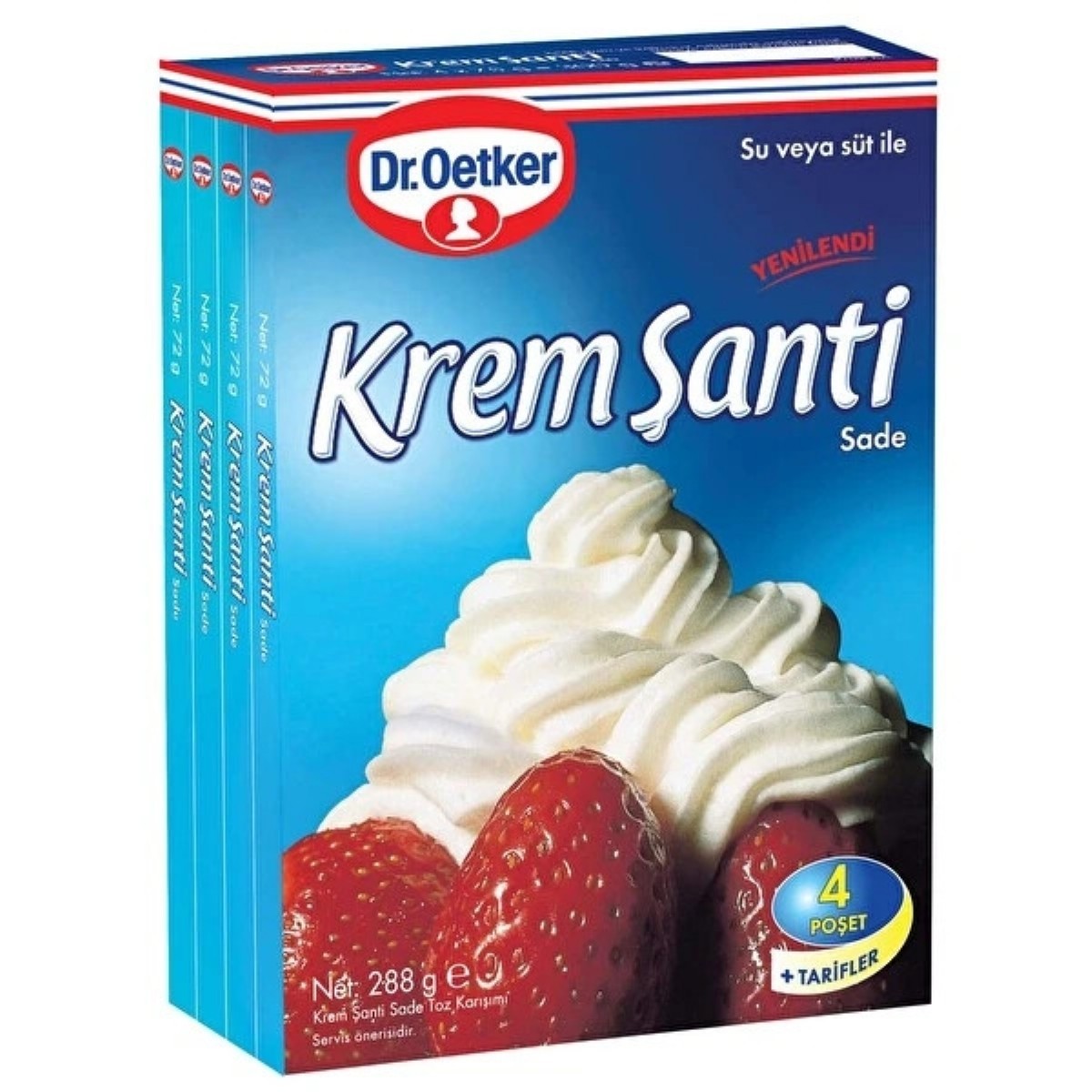Dr.Oetker Sade Krem Şanti 4'lü 288 Gr