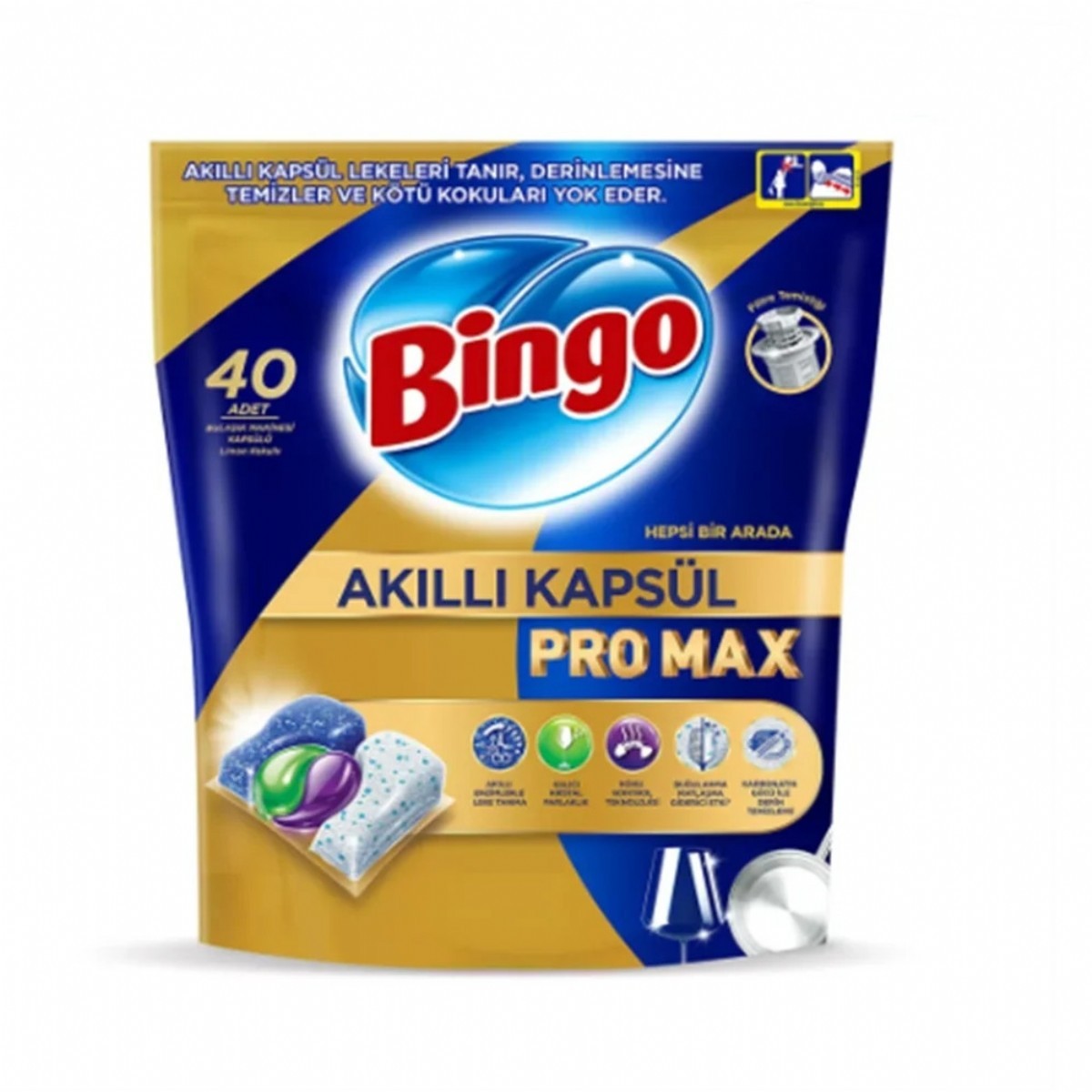 Bingo Pro Max Akıllı Bulaşık Makinesi Kapsülü 40'lı