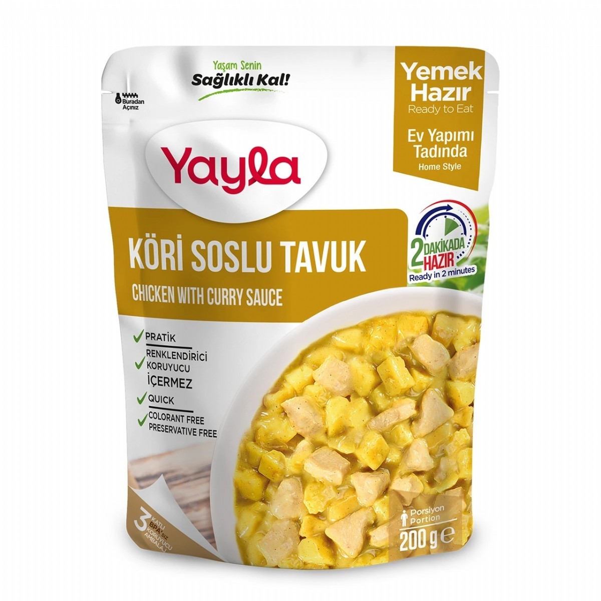 Yayla Yemek Hazır Köri Soslu Tavuk 200 Gr