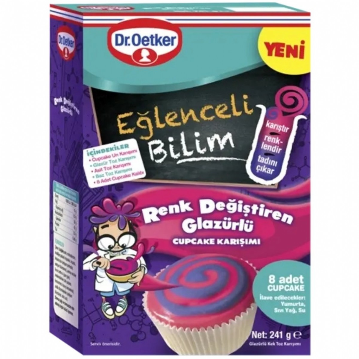 Dr.Oetker Renk Değiştiren Glazürlü Cupcake 241 Gr