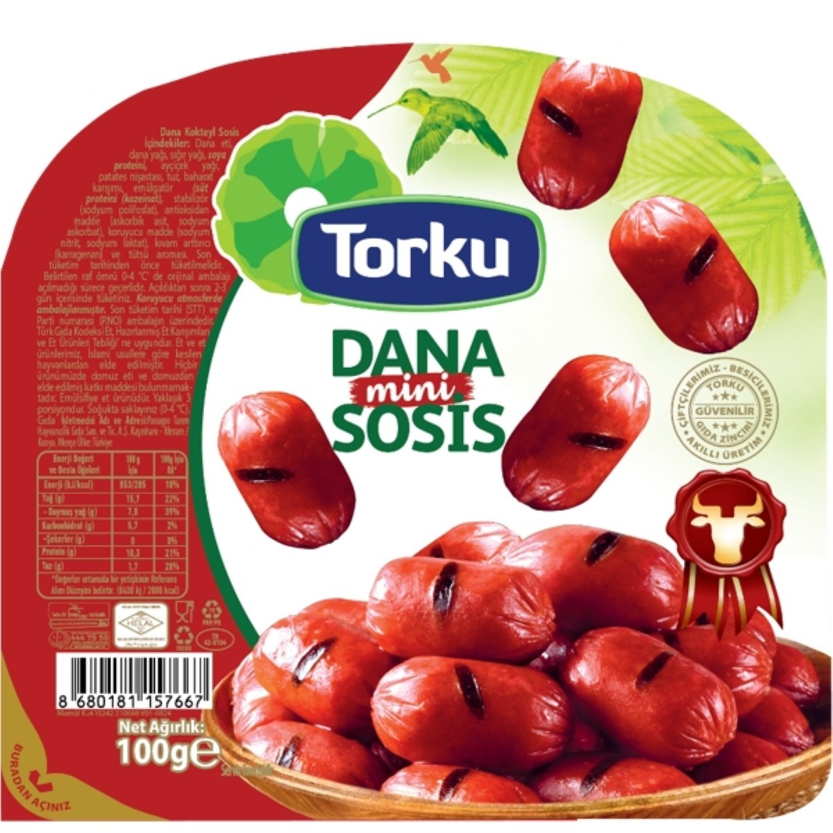 Torku Mini Kokteyl Dana Sosis 100 Gr