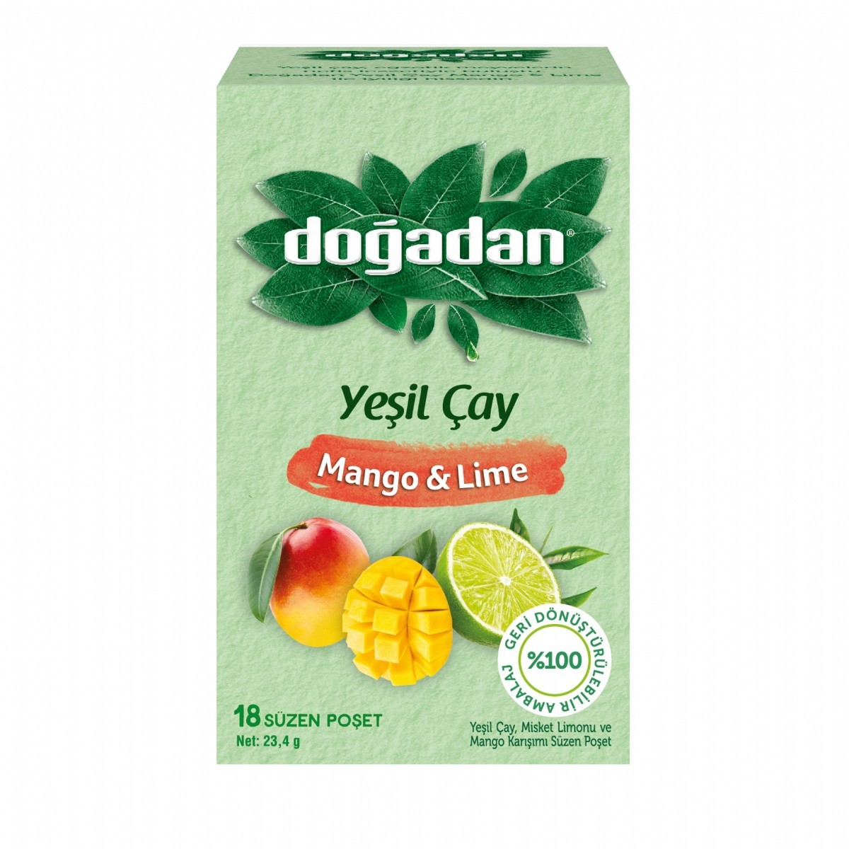 Doğadan Mango & Lime Yeşil Çay 18'li
