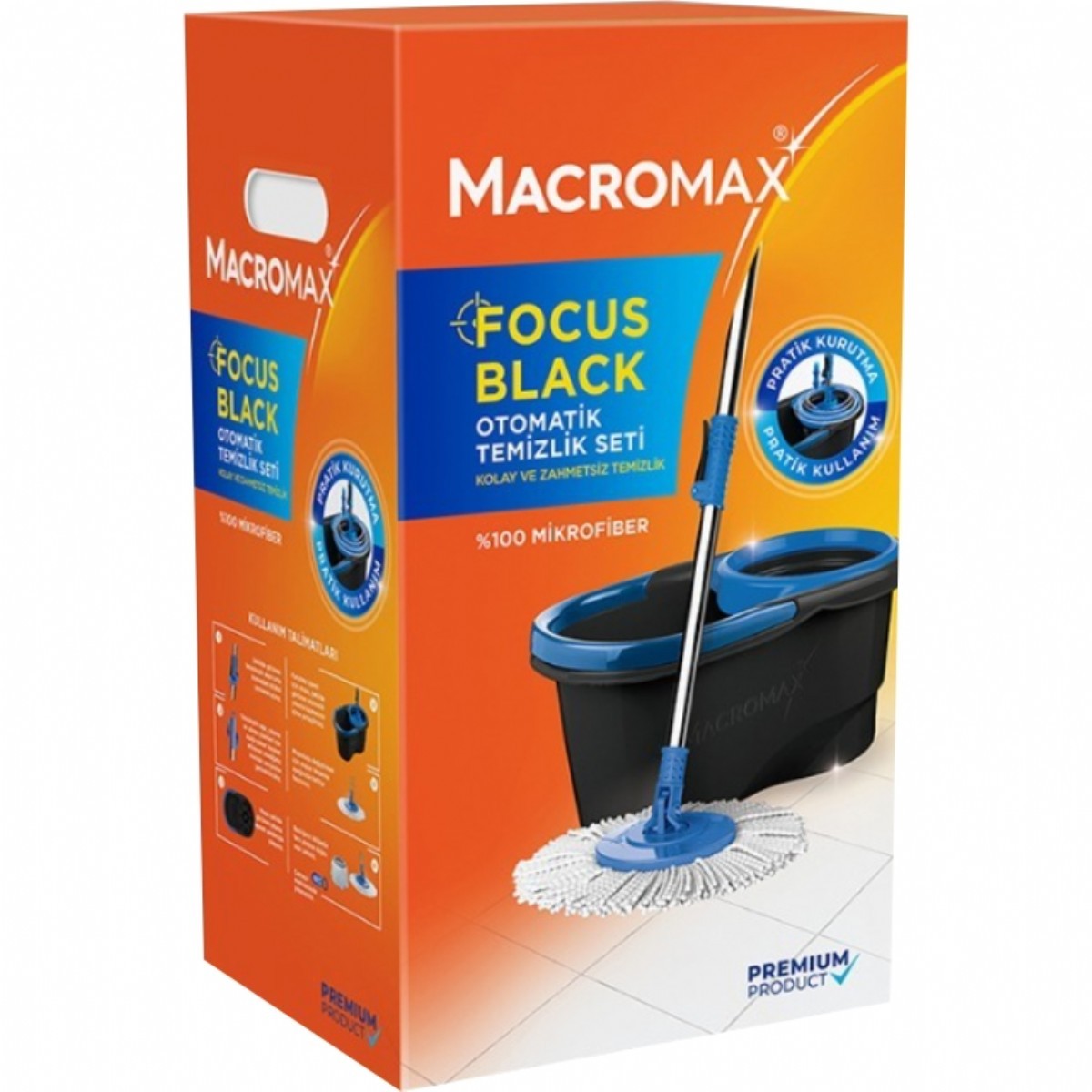 Macromax Focus Black Otomatik Temizlik Seti | BAŞDAŞ ONLİNE MARKET